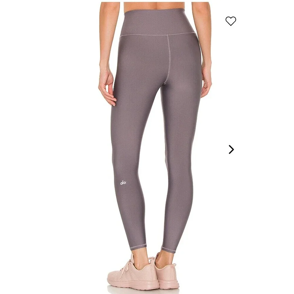 Alo Yoga High Waist Airlift Legging Full Length in Raisinette Purple Size XS